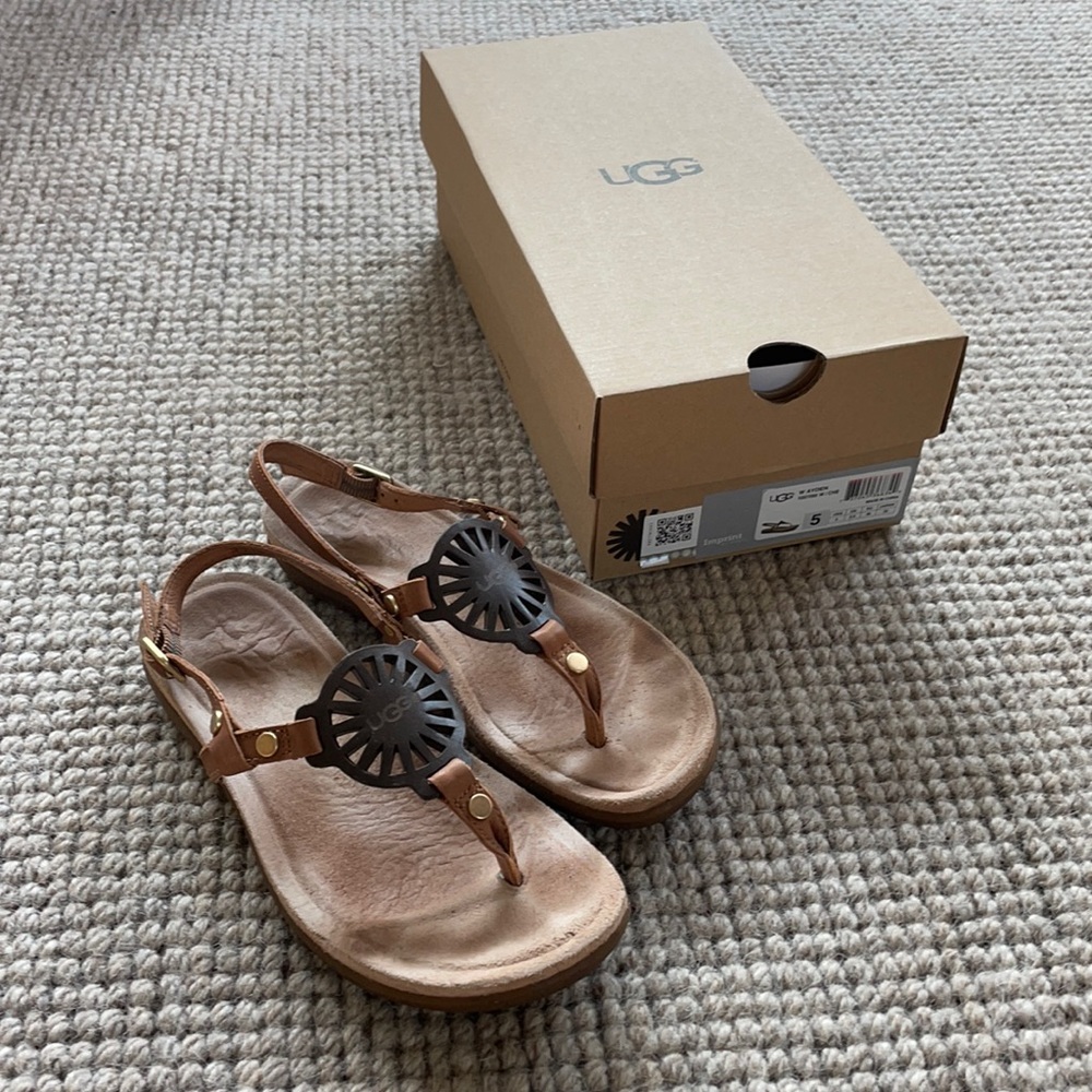 UGG Ayden sandals Chestnut Size 5. Gently worn.